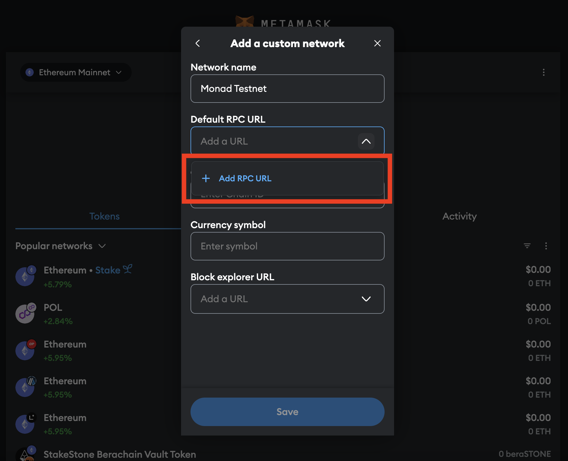 add network name